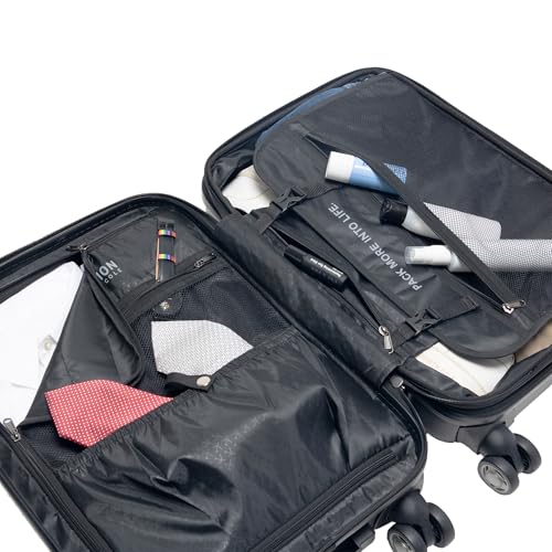 Navy Blue 20-Inch Expandable Hardside Spinner Suitcase S599