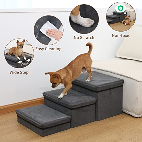 2-Tier Adjustable Pet Steps for Small Medium Dogs B2217