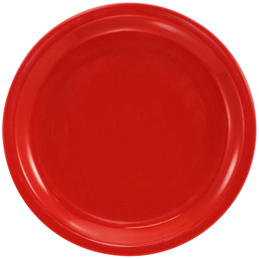Crimson Red Stoneware Narrow Rim Plate - 36/Case O313