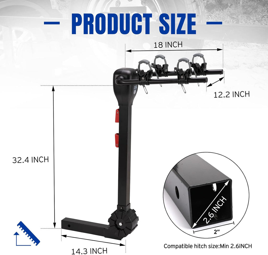 2-Bike Hitch Mount Carrier Rack F2254