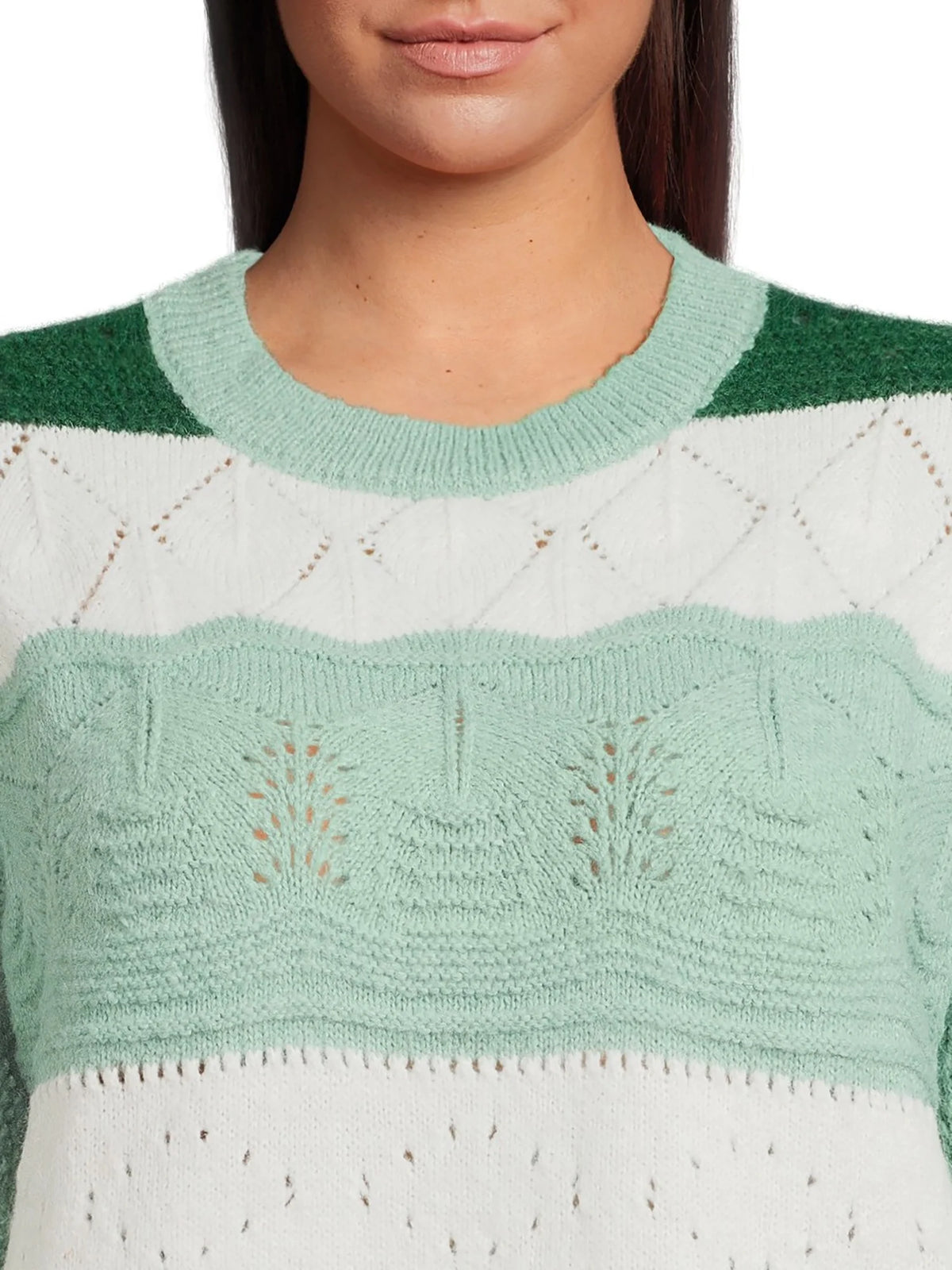 Lightweight Pointelle Pullover Sweater B715