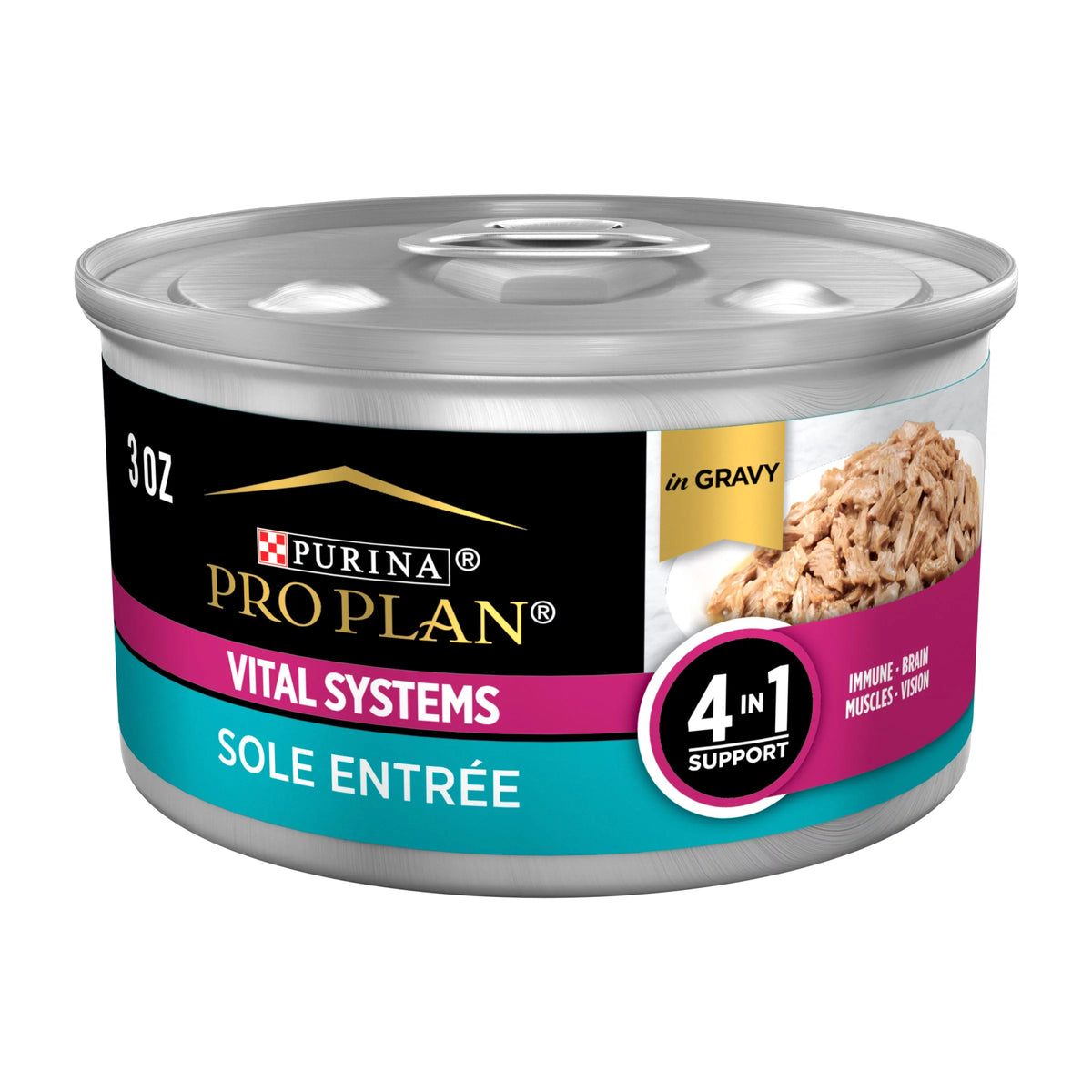 Wet Cat Food Sole Entree in Gravy 3 oz. Can H60762