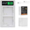 2-Pack Rechargeable Batteries and LCD Dual Charger 3.85V 4800mAh W26757
