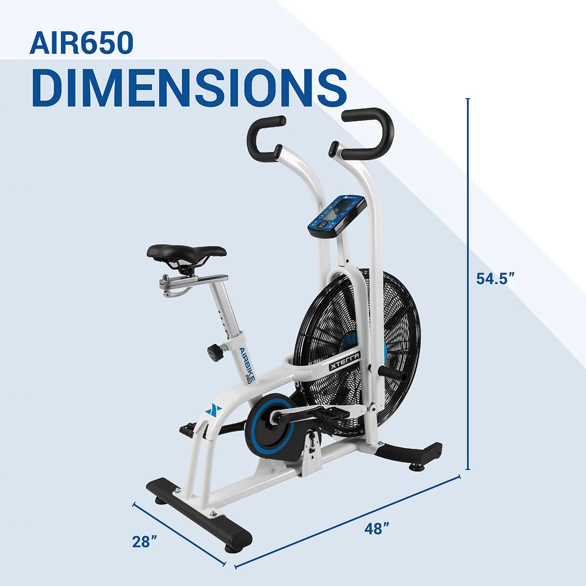 Air Resistance Fan Upright Bike with LCD Display E86812