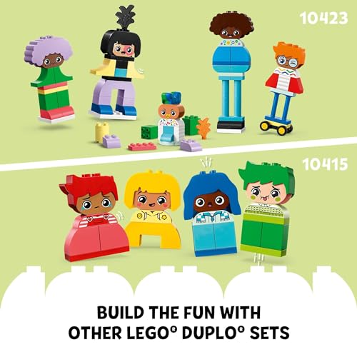 71 Colorful Bricks Buildable People Toy with 5 Characters and 10 Role-Play Faces U6414
