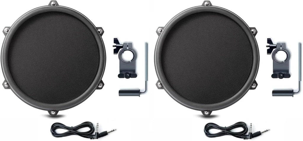 8 Inch Single-Zone Mesh Tom Pad with Clamp and 10ft Trigger Cable Bundle H65090