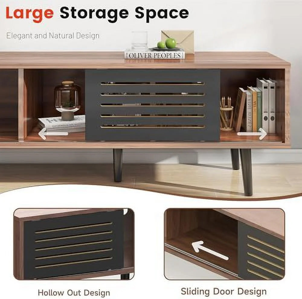 Mid Century Modern TV Stand for 55/60/65 inch TV with Cabinets L7087