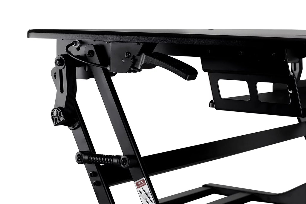 Extra Wide Height Adjustable Black Steel Standing Desk Converter V243