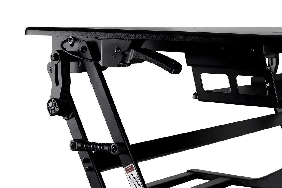 Extra Wide Height Adjustable Black Steel Standing Desk Converter V243