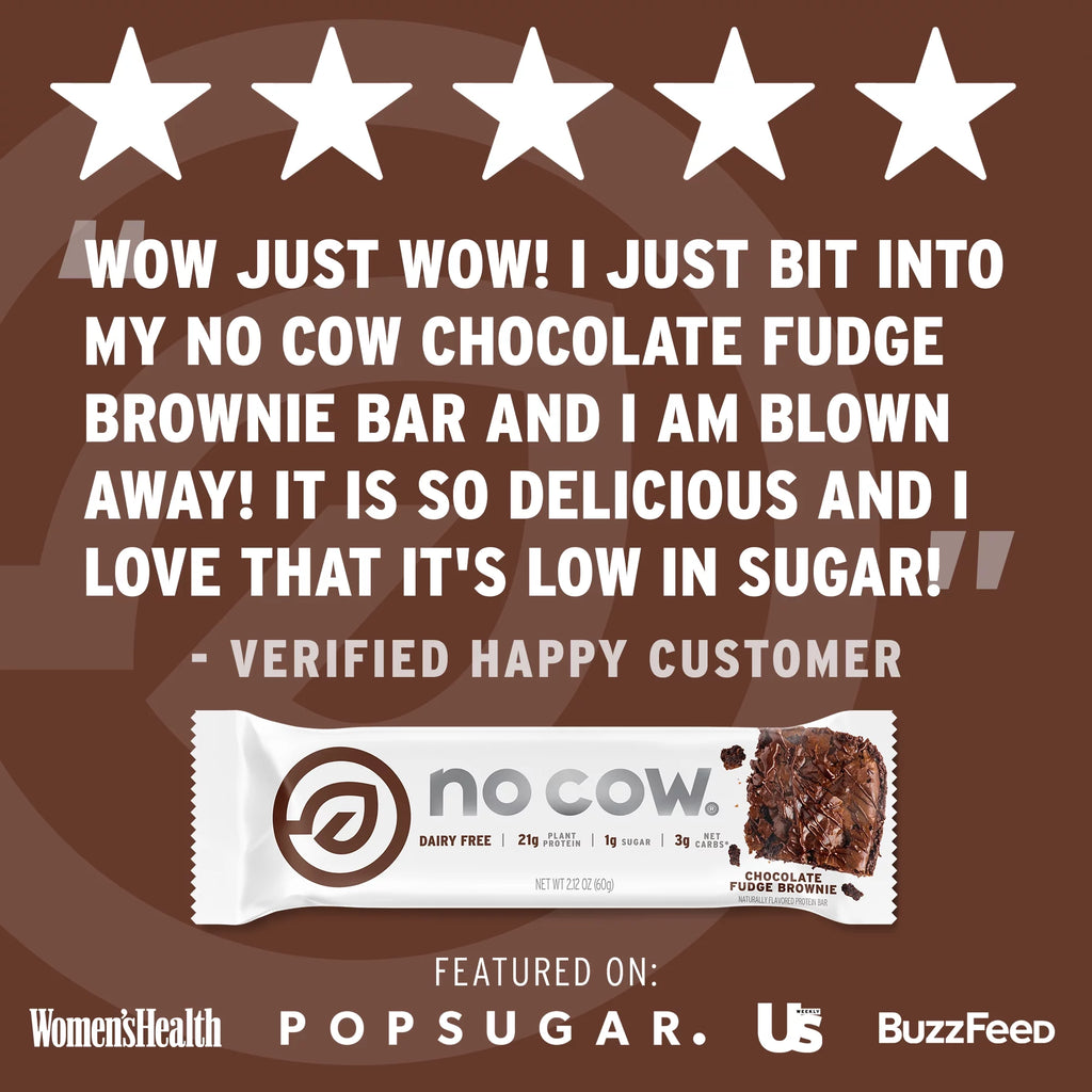 Vegan Protein Bars Chocolate Fudge Brownie Box of 12 Q6326