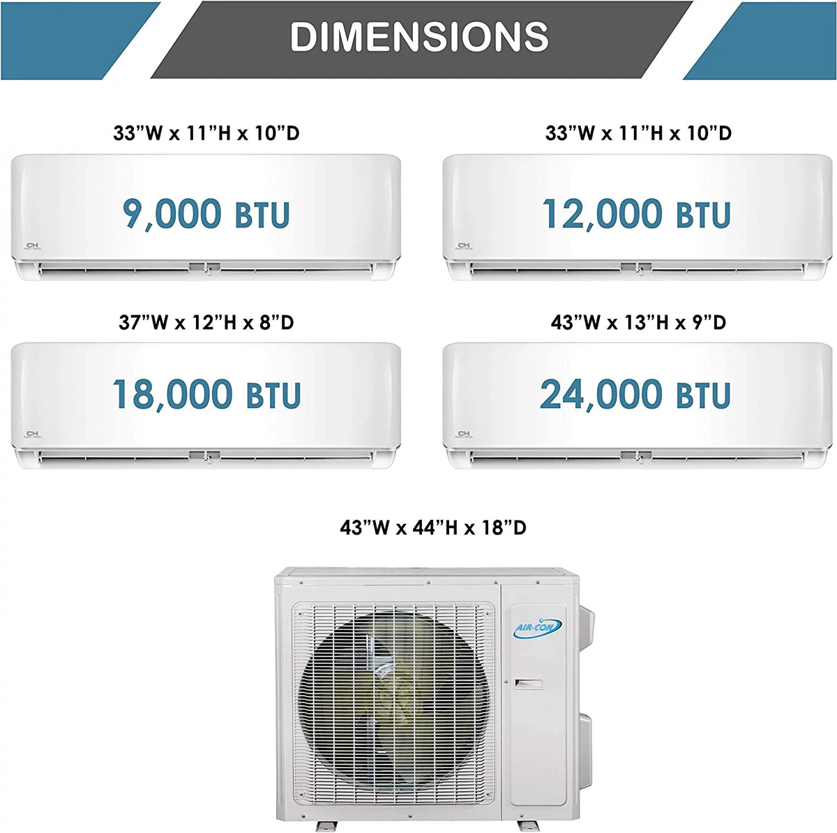 Tri Zone 12000 Ductless Air Conditioner N1851