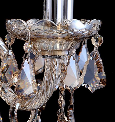 Cognac 8 Lights K9 Crystal Chandelier Ceiling Pendant Lamp 31x28 Inch W80793