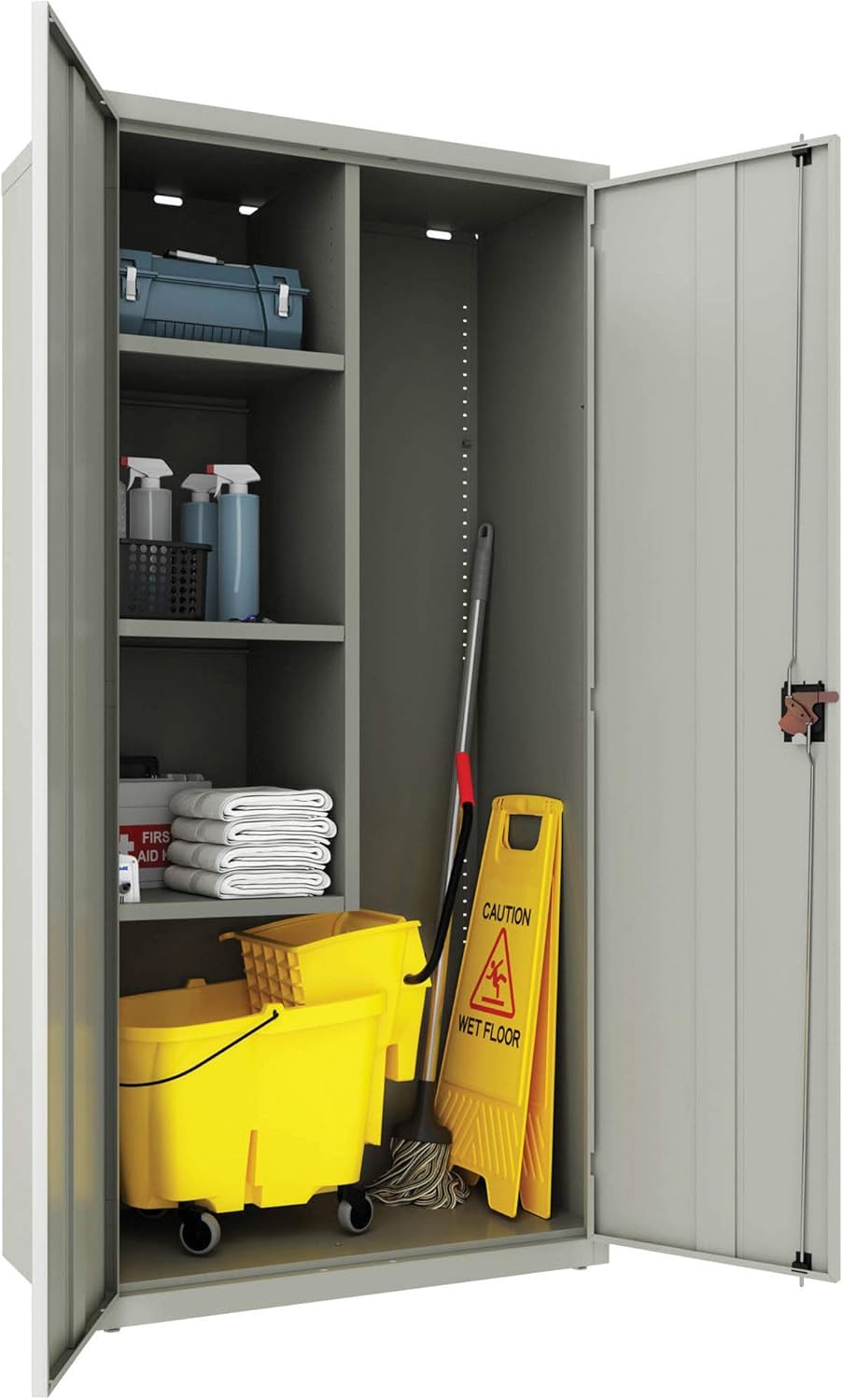 4-Shelf Steel Janitorial Storage Cabinet C6219
