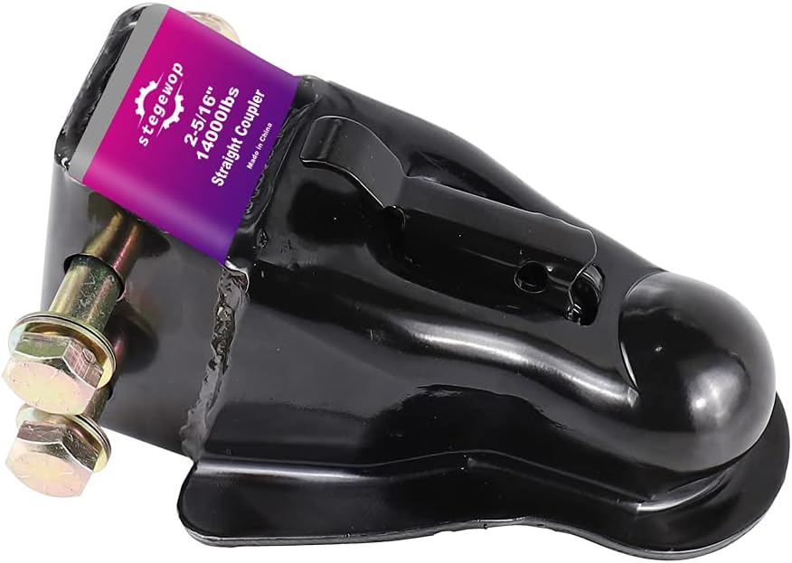 2-5/16" Adjustable Trailer Coupler with Trigger Latch, Black, Pack of 2 U76985
