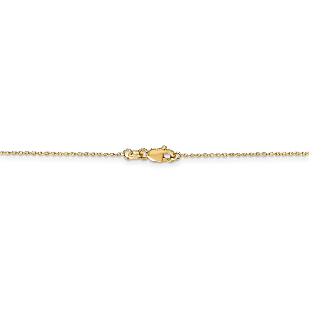 14k Yellow Gold Satin Script Initial Necklace B82868