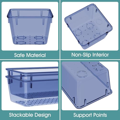25 PCS Clear Plastic Drawer Organizer Set, 4 Sizes F12663