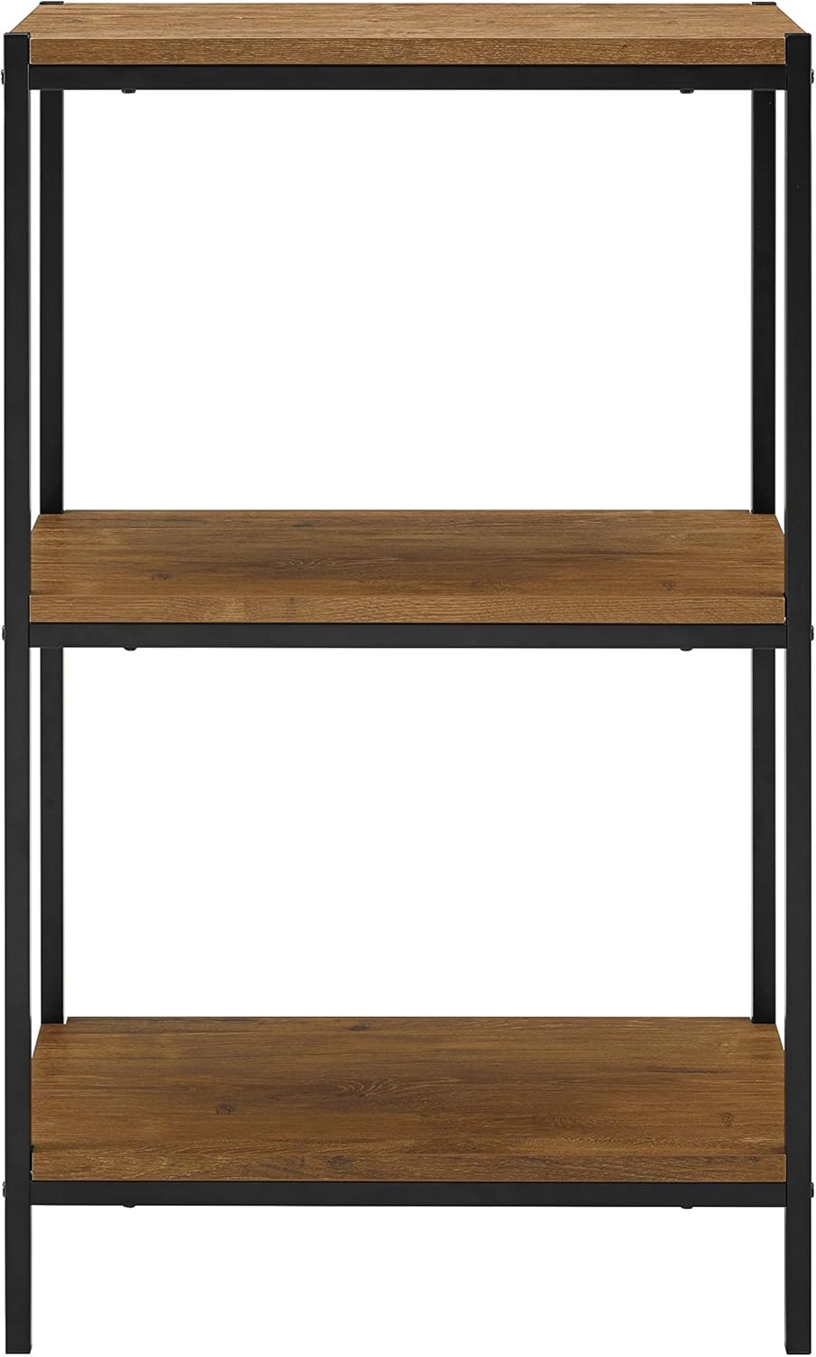 Rustic Industrial 3 Tier Bookshelf with Metal Frame G480