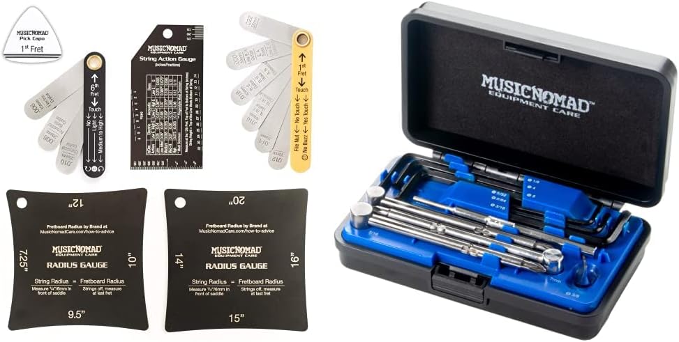 Precision 6 pc. Guitar Setup Gauge Tool Set with Instructional Booklet and Storage Case, Pack of 2 T37915