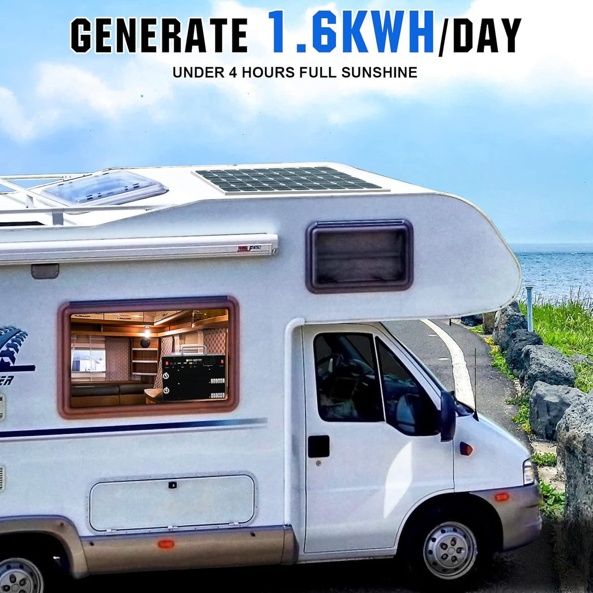 400W 1.6KWH Complete Solar Power System with 2 Solar Panels and Power Station I6982