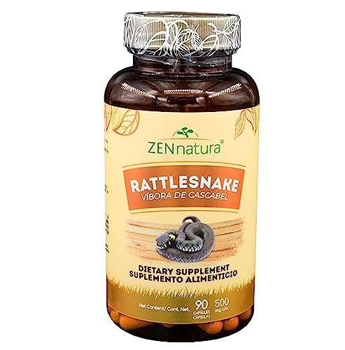 90 Capsules 500 mg Rattlesnake Powder X75377