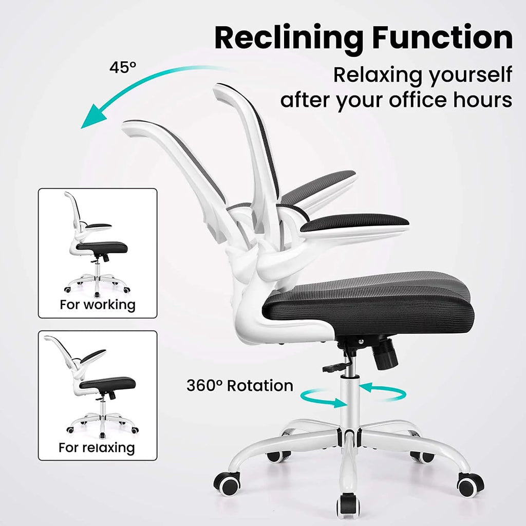 White Ergonomic Office Chair with Lumbar Support Q251127