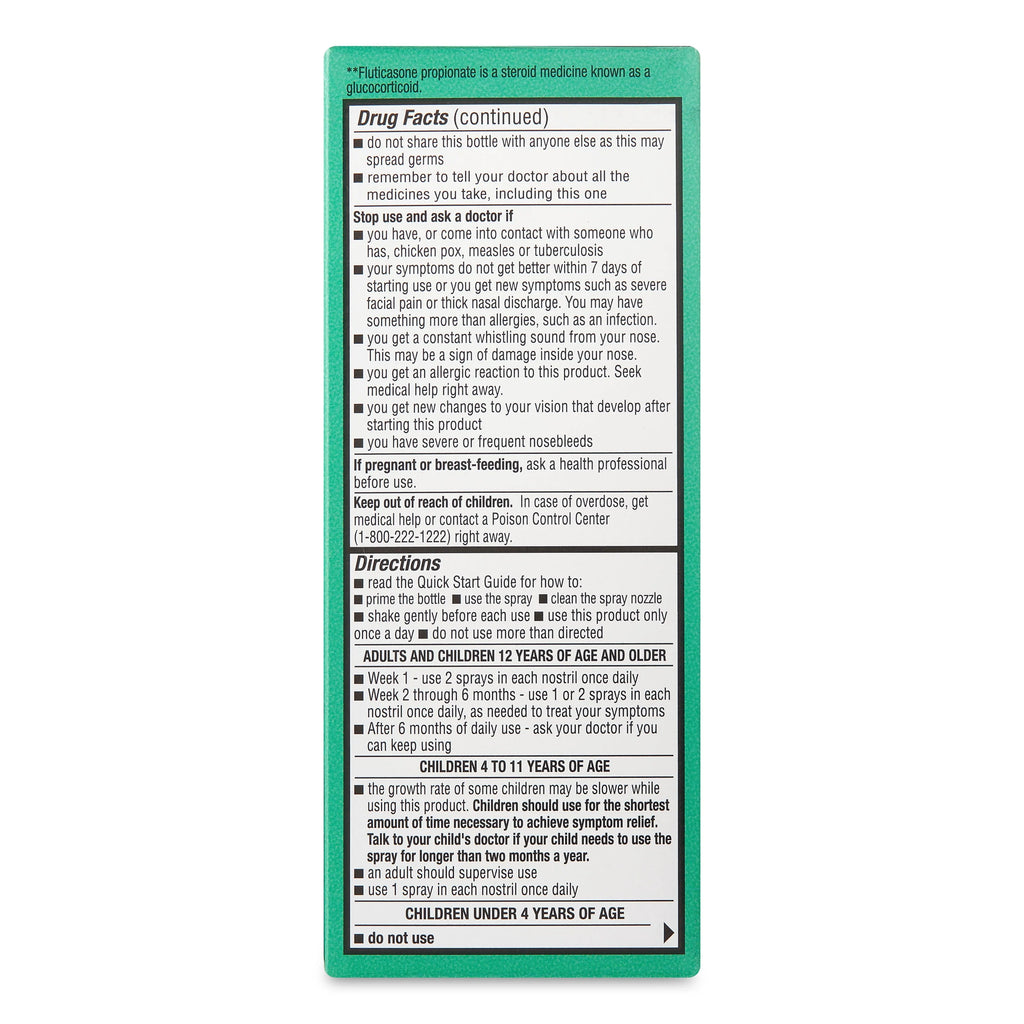 Non-Drowsy Fluticasone Propionate Nasal Spray, 50 mcg, 72 Sprays L97296