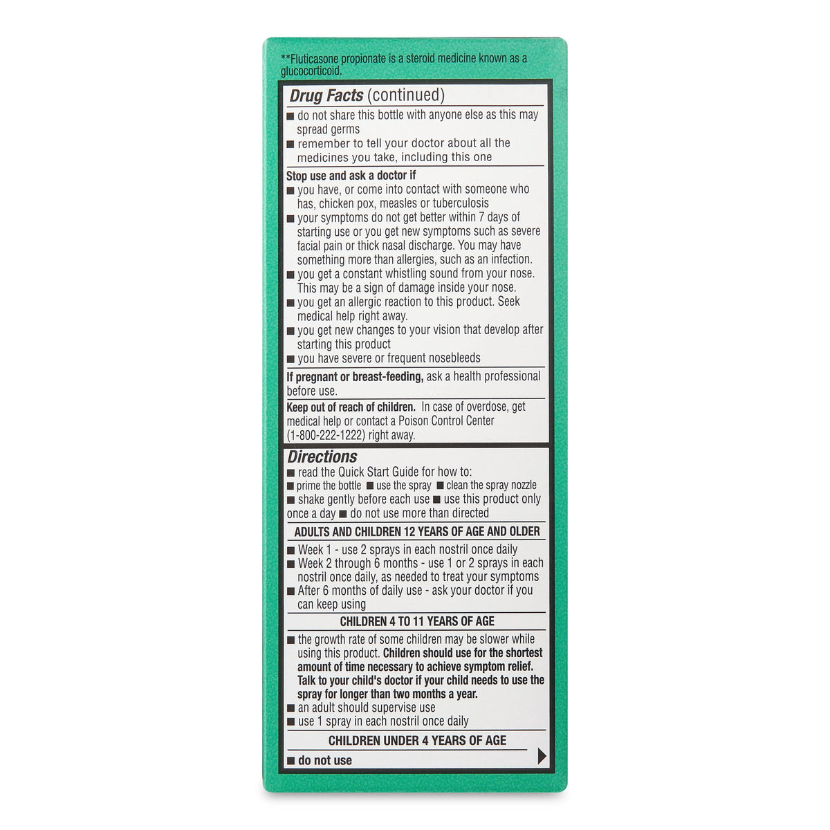 Non-Drowsy Fluticasone Propionate Nasal Spray, 50 mcg, 72 Sprays L97296
