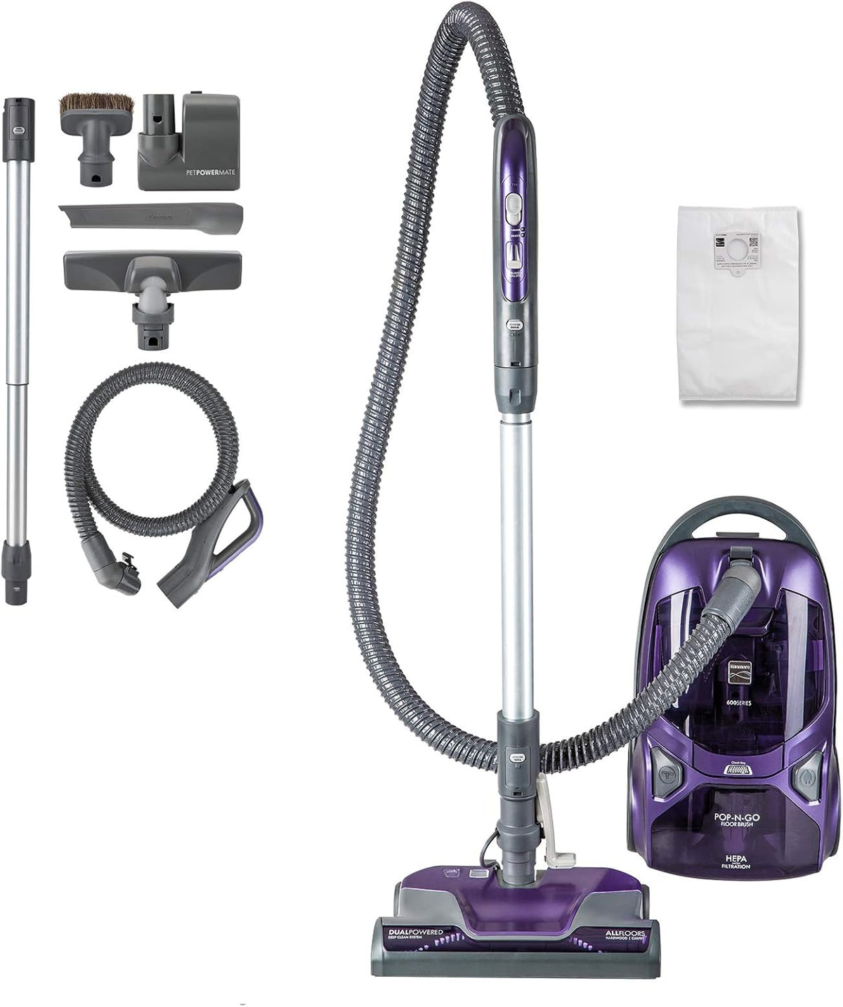 Lightweight Bagged Canister Vacuum with HEPA Filter X213