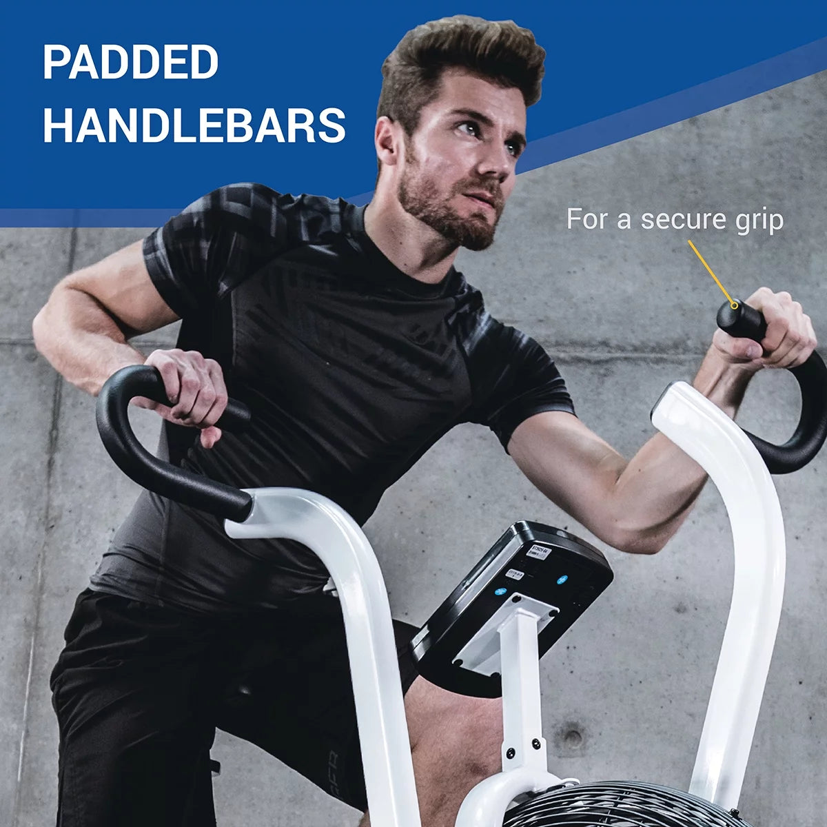 Air Resistance Fan Upright Bike with LCD Display E86812