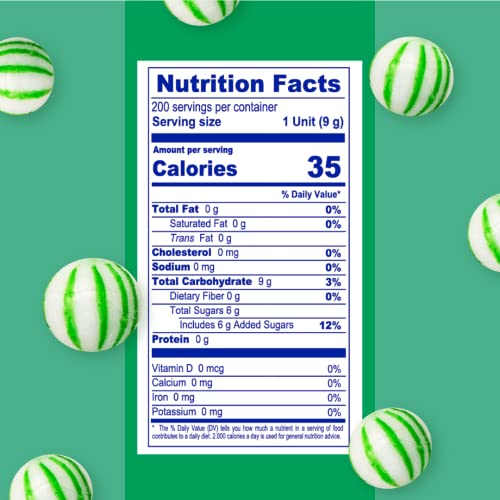 Jumbo Mint Balls, Red & White Peppermint Hard Candy Balls, Individually Wrapped (120 Count - 1 Pack) Y487