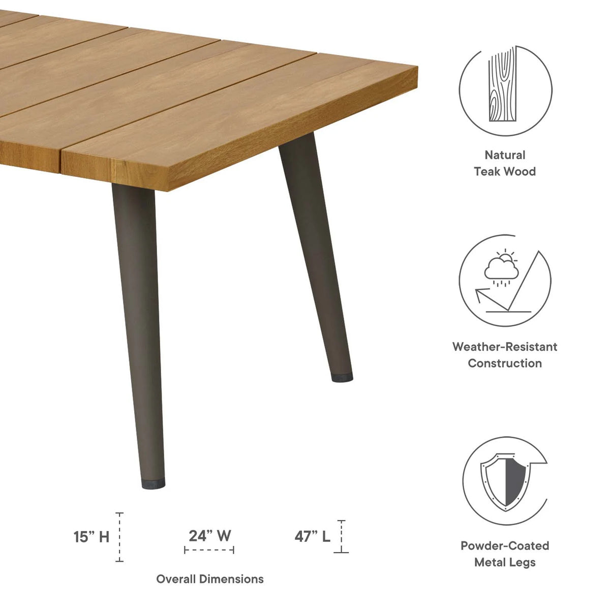 Teak Wood Coffee Table W449
