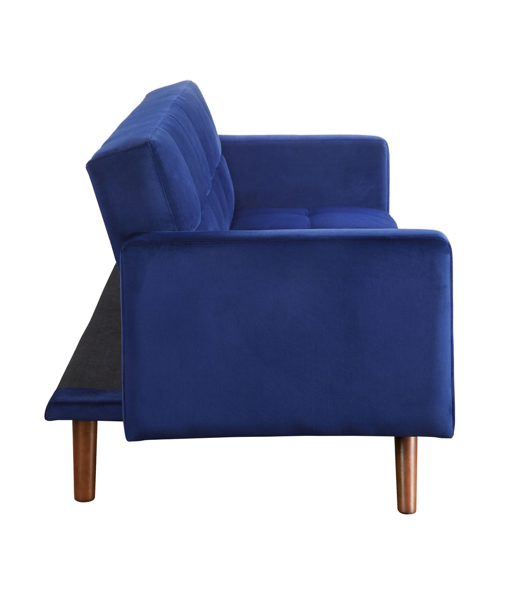 Blue Velvet Adjustable Sofa D7112