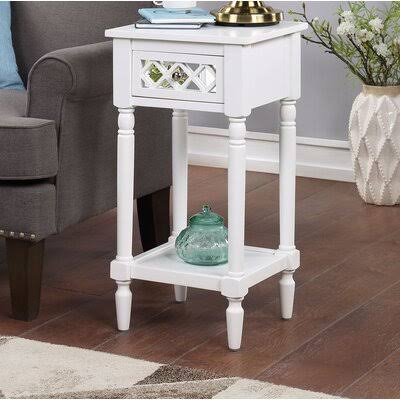 White End Table with Storage L497971