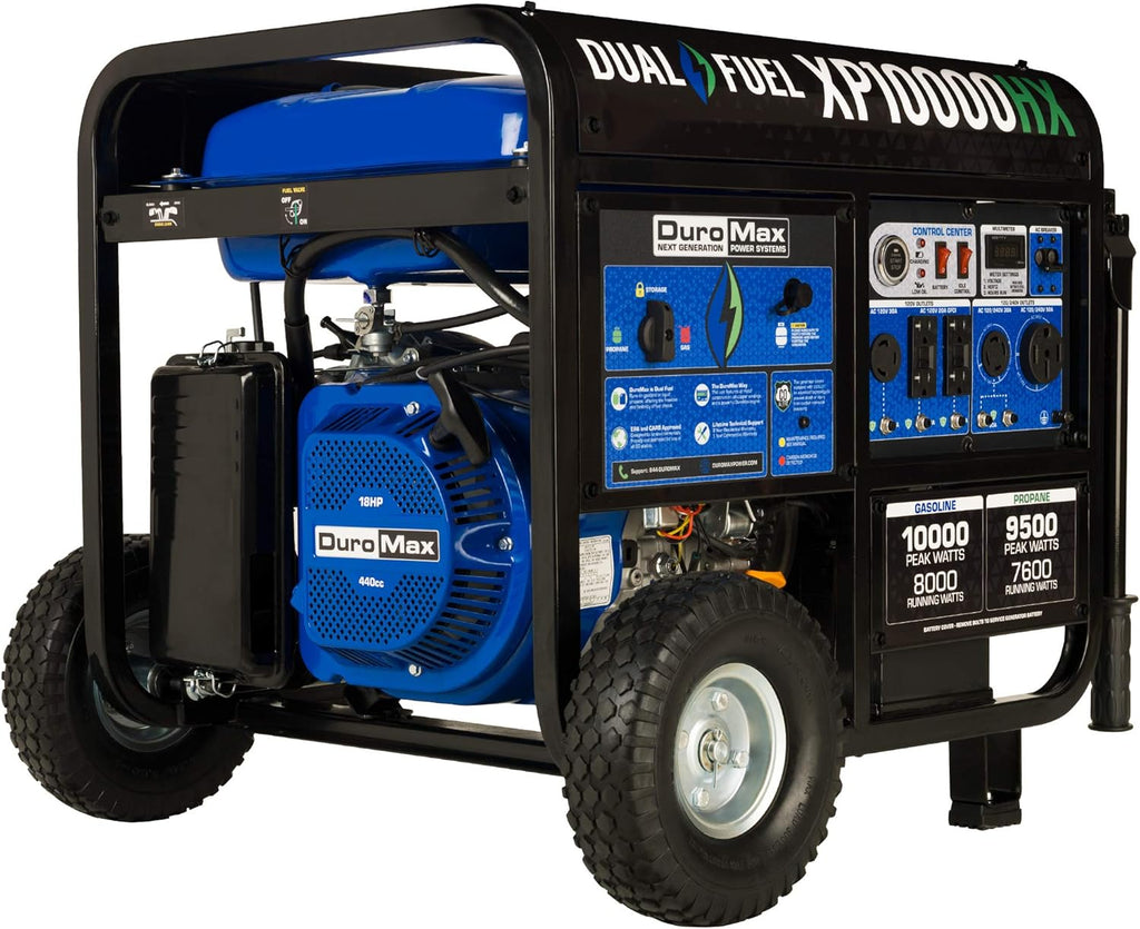 Dual Fuel Portable Generator 5500 Watt Electric Start with CO Alert F86149