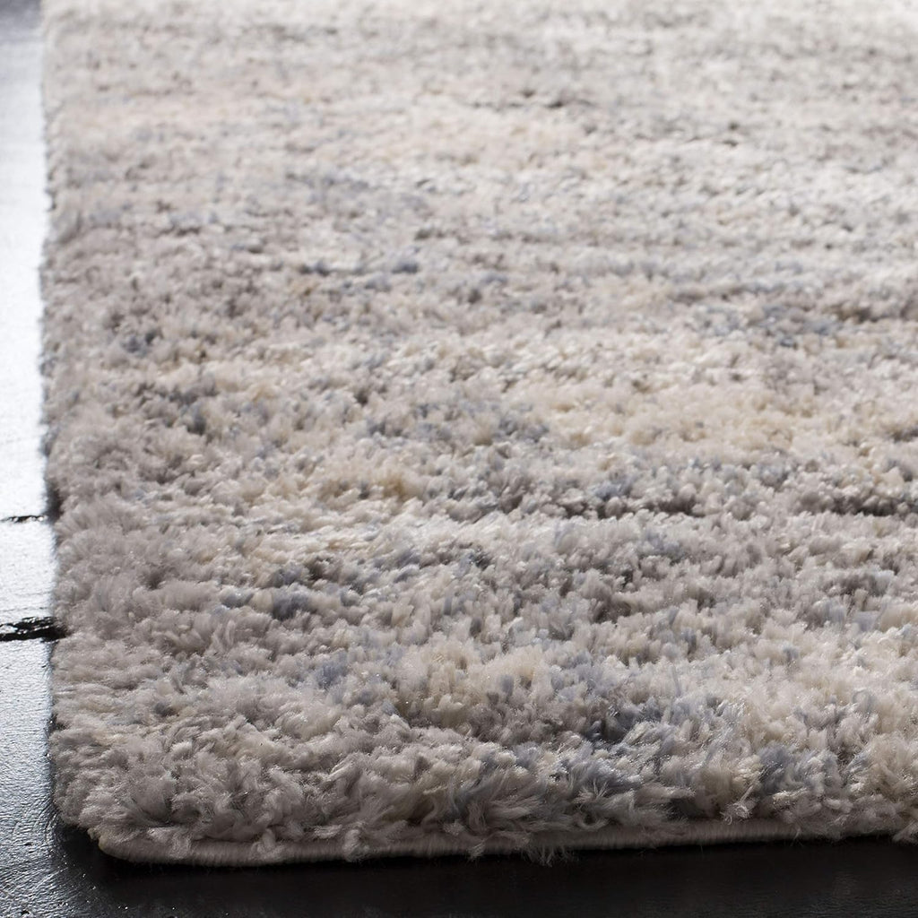 2' x 22' Grey Cream Plush Runner Rug I239638