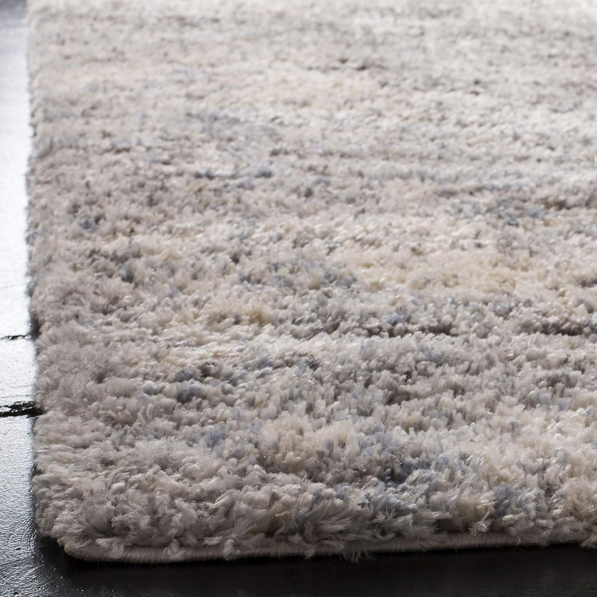 2' x 22' Grey Cream Plush Runner Rug I239638