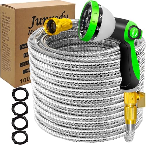 25 FT Non-Expandable Heavy-Duty Water Hose with 10-Function Nozzle W573261