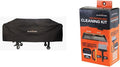 Blackstone 600D Polyester Heavy Duty Flat Top Gas Grill Cover, Black & 8 Pieces Flat Top Grill Accessories Cleaner Tool Set, Black Pack of 2 R5651
