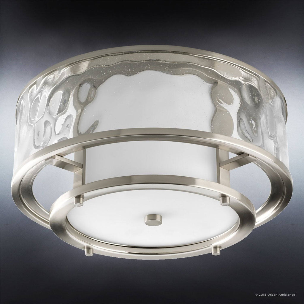 Art Deco Ceiling Fixture Brushed Nickel Finish F57288