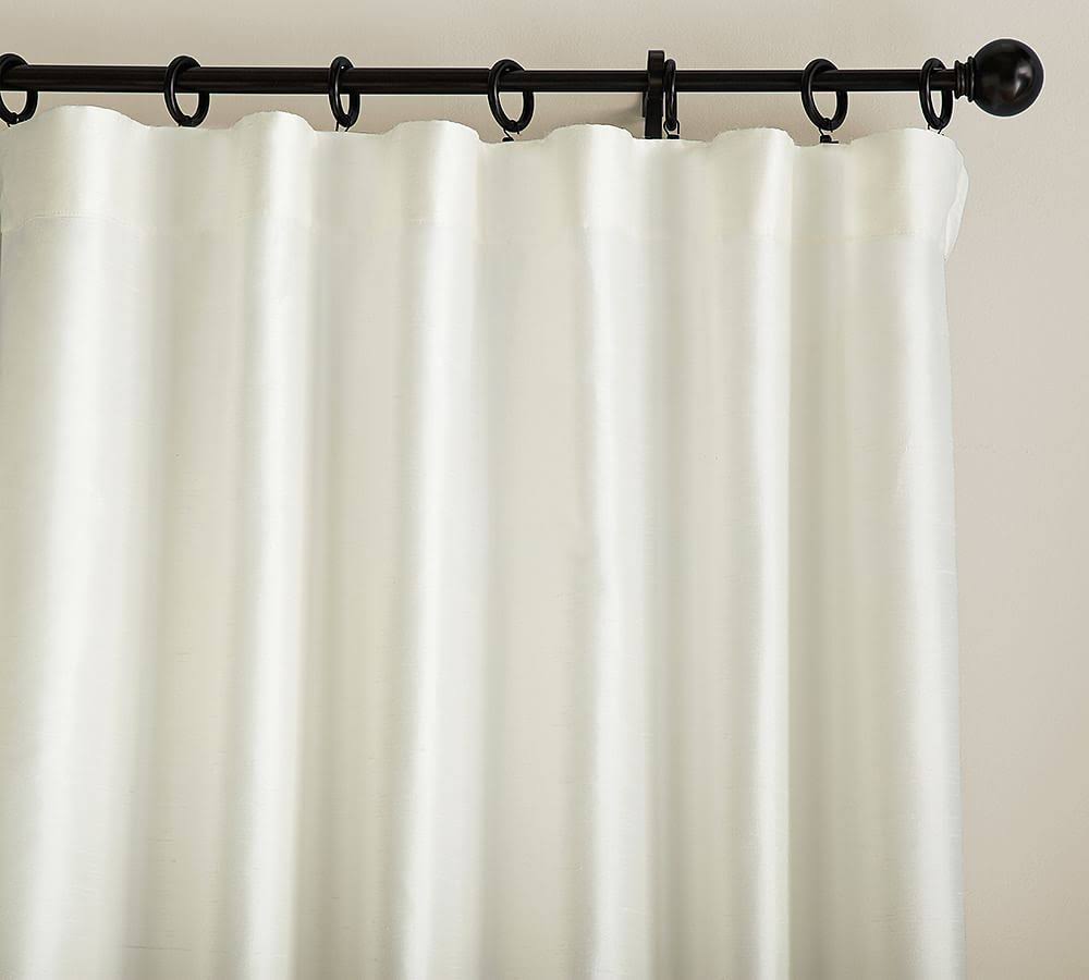 Blackout Dupioni Silk Pole Pocket Drape C715