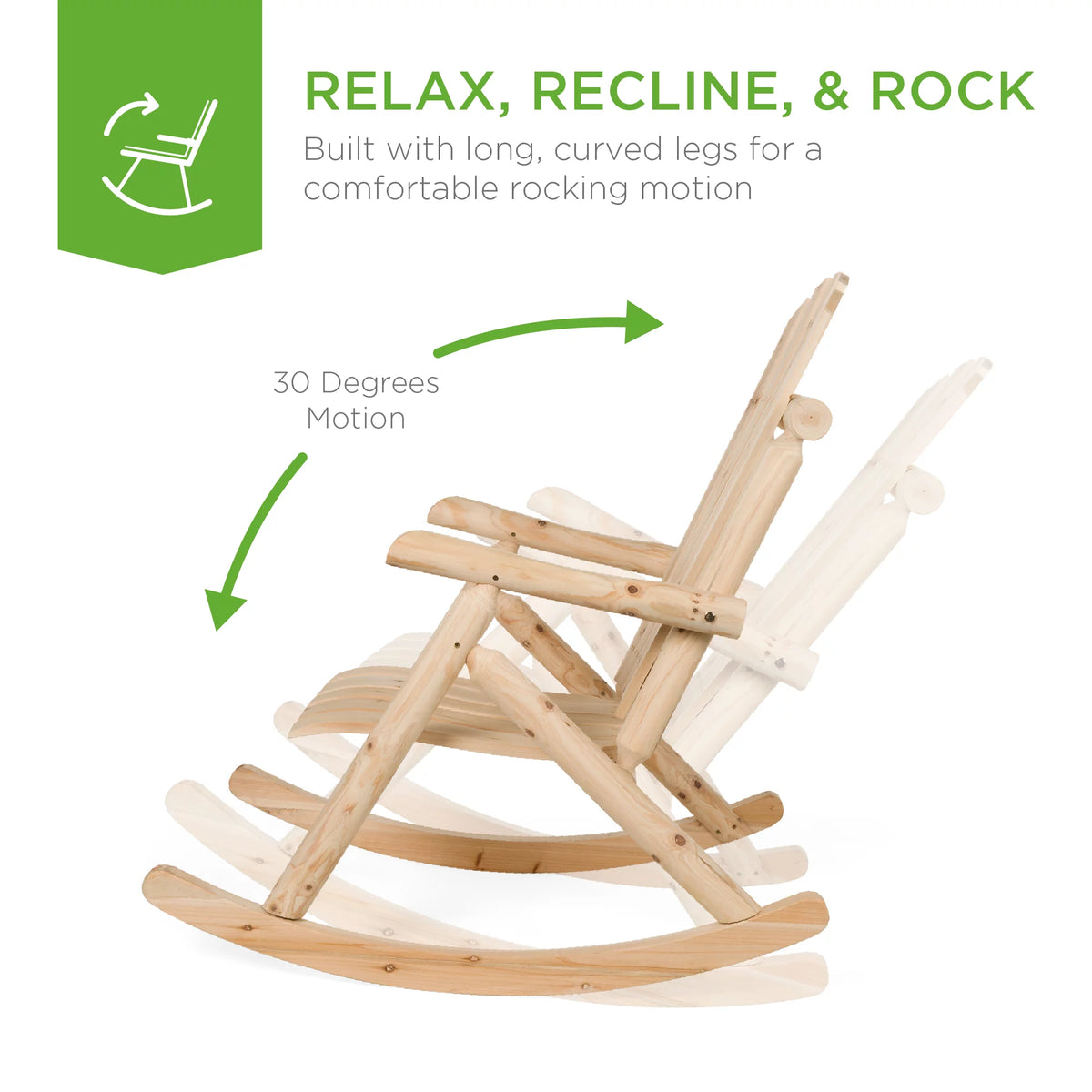 Wooden Rocking Chair Natural Finish H140677