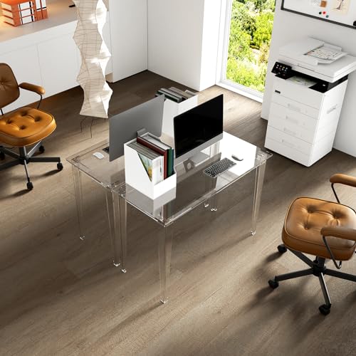 43.3 Inch Clear Acrylic Computer Desk D14296