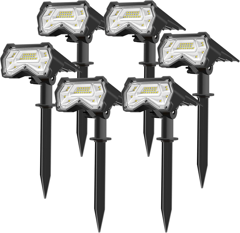 IP65 Waterproof 28 LEDs Solar Outdoor Lights 6 Pack K11651