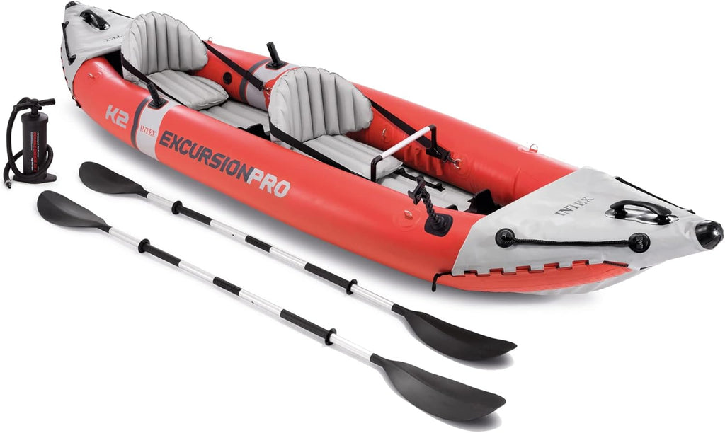 Inflatable Kayak Set with Paddles and Pump – 2-Person – 400lb Weight Capacity G358
