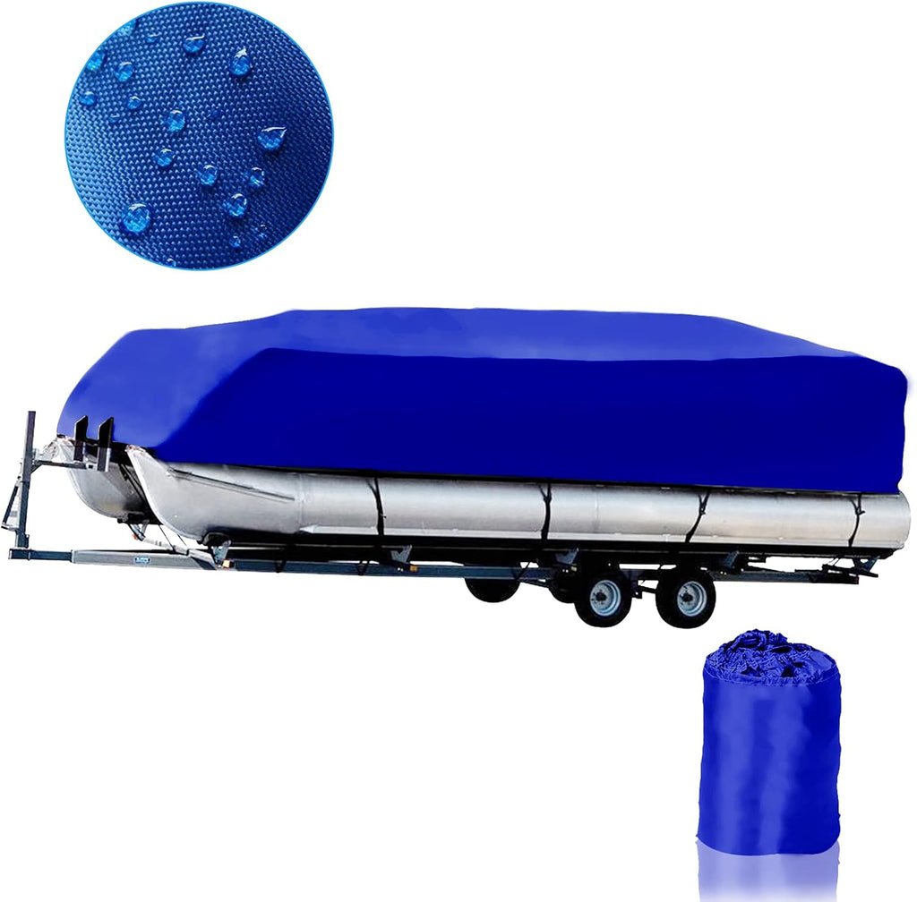 Waterproof Heavy Duty Marine Grade Polyester Canvas Pontoon Boat Cover P2981