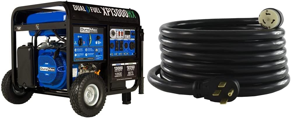 Dual Fuel Portable Generator 5500 Watt Electric Start with CO Alert F86149