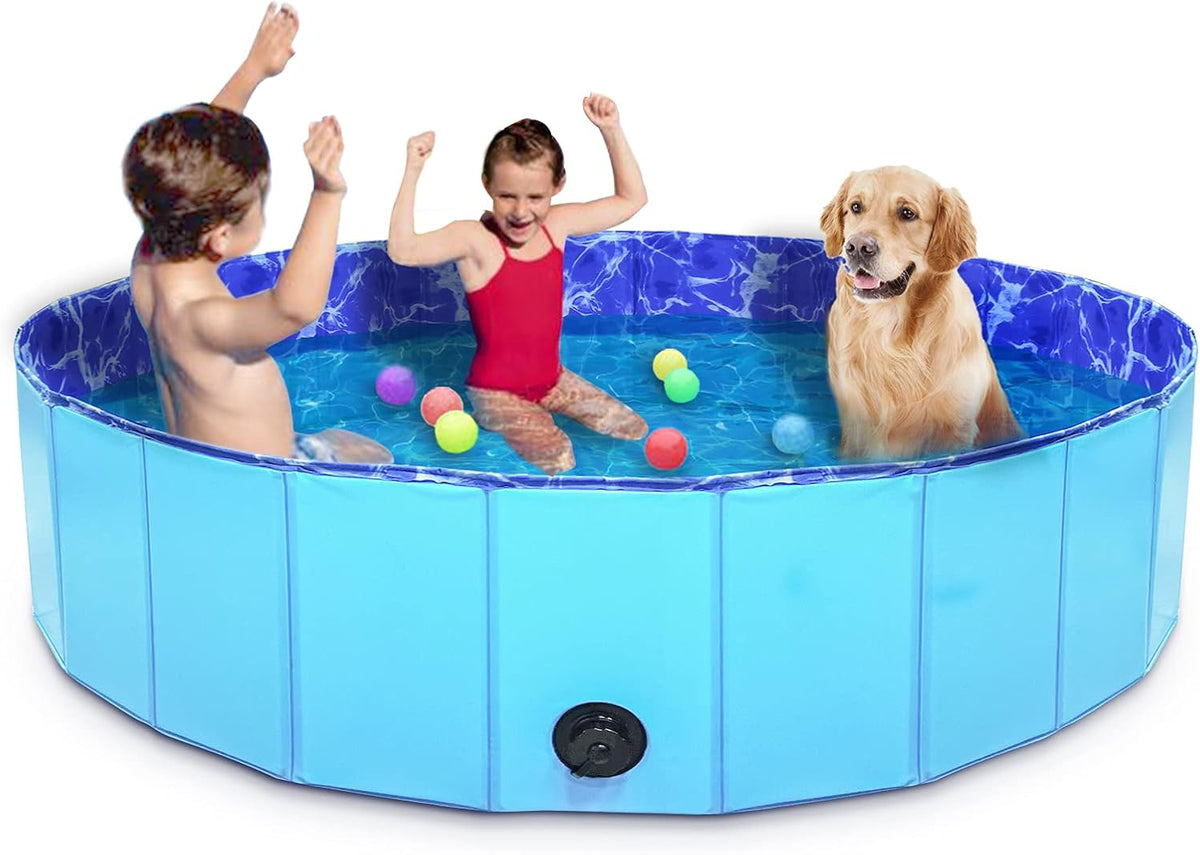 Collapsible Dog Pool with Non-Slip PVC Board L7006