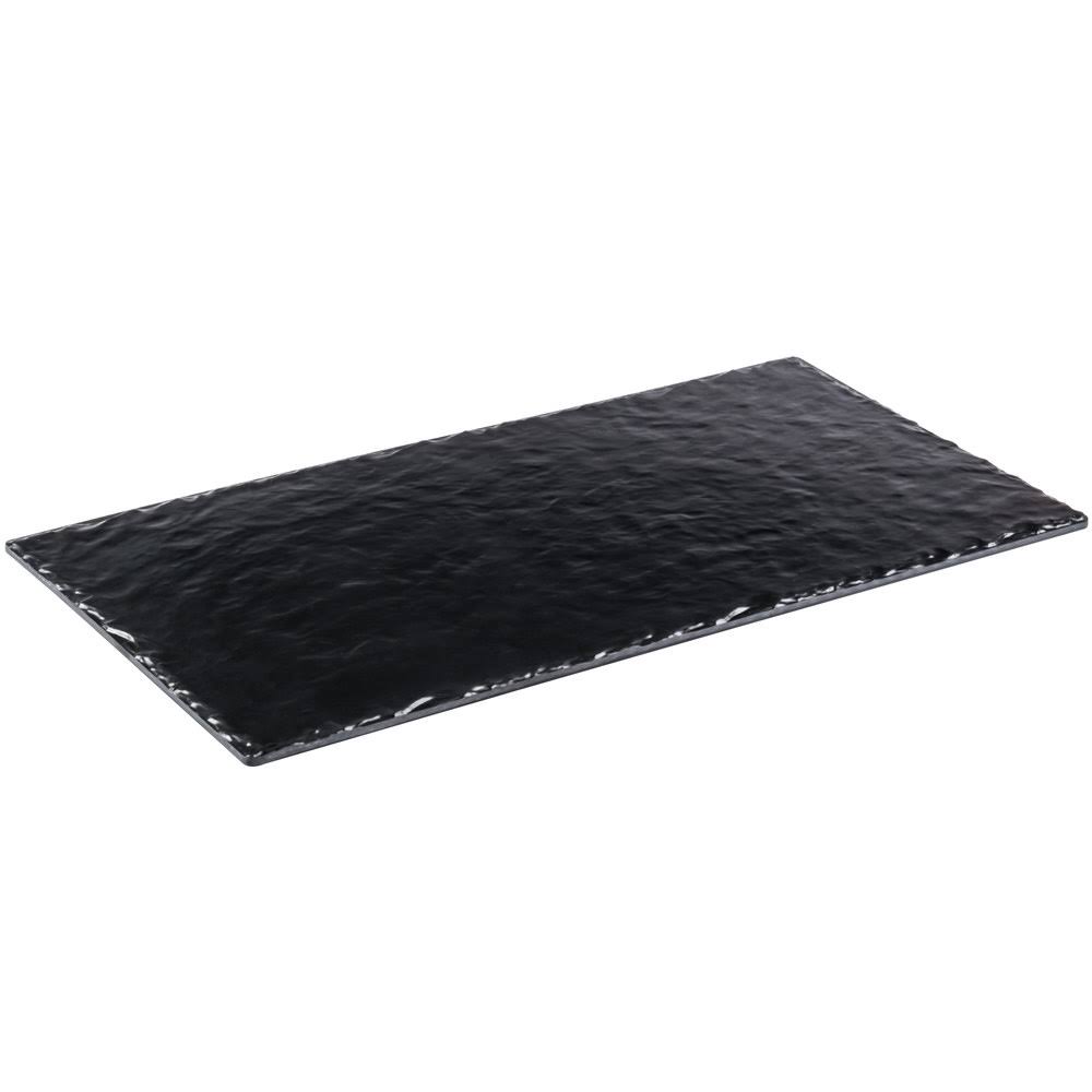 Black Melamine Faux Slate Platter 10 x 20 in. U43186