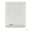 Cream Painted Clad Wood Right-Handed Casement Window with Mesh Screen F706