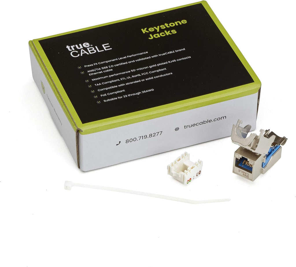 Shielded Cat5e Keystone Jack 12 Pack T235730